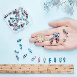 Handmade Flower Printed Polymer Clay Pendants&nbsp;FIND-SC0002-90