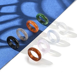 Natural Agate Rings&nbsp;X-RJEW-S042-04-B