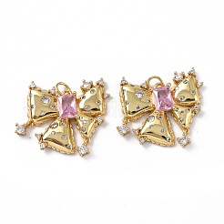 Brass Micro Pave Cubic Zirconia Pendants&nbsp;KK-E068-VF293