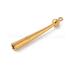 304ステンレススチール製ビッグペンダント  スポーツバーの魅力  ゴールドカラー  50x7mm  穴：1.8mm&nbsp;STAS-Z153-08G