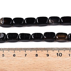 天然黒瑪瑙（染色・加熱）ビーズ連売り  直方体の  9~11x7.5~8x7~8mm  穴：1mm  約29~34個/連  13.98~15.6''（35.5~39センチメートル）&nbsp;G-T138-110