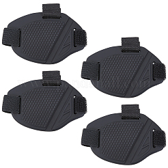オートバイと自転車に乗るためのポリエステルとPVC保護シフターカバー4個。  ブラック  114x77x9mm&nbsp;AJEW-GF0013-50