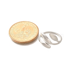 304 Stainless Steel Open Cuff Rings for Unisex&nbsp;RJEW-R010-07S