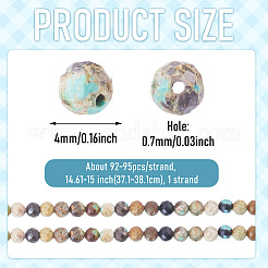 1 Strand Natural HuBei Turquoise Beads Strands&nbsp;G-TA0003-45