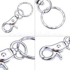 Iron Swivel Clasps with Key Rings&nbsp;IFIN-PH0023-12P