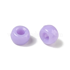 不透明なプラスチックビーズ  バレル  紫色のメディア  9x6mm  穴：3.8mm  約1950個/500g&nbsp;KY-T025-01-F20