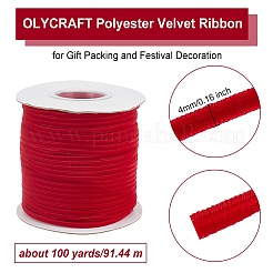 Polyester Velvet Ribbon for Gift Packing and Festival Decoration&nbsp;SRIB-M001-4mm-260