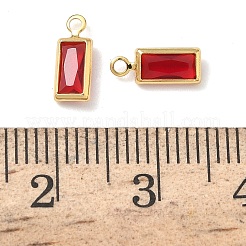 Brass Glass Charms&nbsp;KK-Z136-13G-02