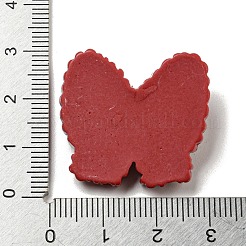 クリスマス 不透明樹脂 デコデン カボション  ファイヤーブリック  蝶結び  25.5x28x8mm&nbsp;RESI-B022-01A