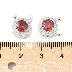 Brass Micro Pave Cubic Zirconia Beads&nbsp;KK-G531-01S-02
