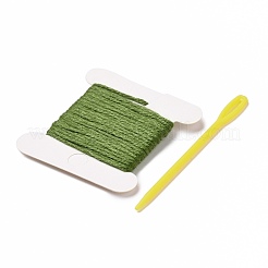 DIYユニコーンウィンドチャイム作成キット  1個の木板入り  1枚のカードの綿糸と1本のプラスチックの編み針  クラフトを描く子供たちのために  ミックスカラー  糸と針：ランダムな色&nbsp;DIY-A029-03