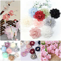 Rope with Plaster Artificial Fzlower Core for Hairpin Accessories&nbsp;DIY-WH20010-10B