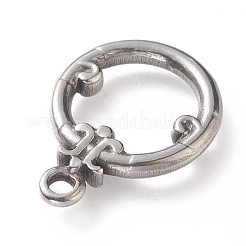 変色しない304ステンレススチールトグル留め具パーツ  リング  ステンレス鋼色  21x15x2mm  穴：2mm&nbsp;STAS-K209-03P