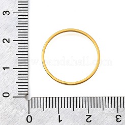 真鍮製フレームコネクター  フラットリング  18KGP本金メッキ  20x1mm  内径：18.5mm&nbsp;KK-Z126-03G-03
