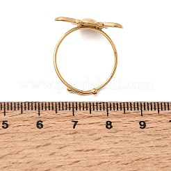 304ステンレススチールカフオープンリング  イオンプレーティング（ip）  18KGP本金メッキ  飛ぶ  12x20.5mm  usサイズ7 1/4(17.5mm)&nbsp;SA-CBA90C5-01A-G