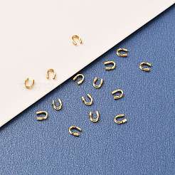 ワイヤーガーディアンとプロテクター  長持ちメッキ  18KGP本金メッキ  4.5x5x1mm  穴：1mm&nbsp;X-KK-WH0084-01A-G01