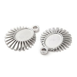 Non-Tarnish 304 Stainless Steel Pendant Cabochon Settings&nbsp;STAS-L020-013P