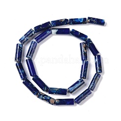 染色合成インペリアルジャスパービーズ連売り  コラム  ダークブルー  17x6mm  穴：1.5mm  約24個/連  16.14''（41センチメートル）&nbsp;G-P529-D01-A02