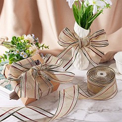 Polyester Stripe Pattern Ribbons&nbsp;OCOR-WH0060-43