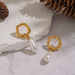 304 Stainless Steel Dangle Stud Earrings&nbsp;DL5140