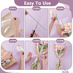 OPP Plastic Paper Single Flower Gift Bags Sets&nbsp;DIY-GA0009-02