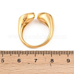 304 Stainless Steel with Glass Cuff Open Rings&nbsp;RJEW-Z125-03G-03