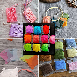 200Pcs PVC Plastic Thread Winding Boards&nbsp;TOOL-SC0001-83A