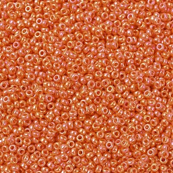 MIYUKIラウンドロカイユビーズ  日本製シードビーズ  （rr474)不透明なマンダリンab  11/0  2x1.3mm  穴：0.8mm  約1100PCS /ボトル  10 G /ボトル&nbsp;SEED-JP0008-RR0474