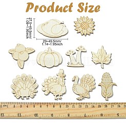 Thanksgiving Day Unfinished Blank Wooden Slices for Painting Arts&nbsp;WOOD-CJC0005-61B-1