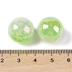UV Plating Opaque Crackle Two-tone Acrylic Beads&nbsp;MACR-C032-01H