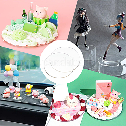 平円形アクリルシャーシディスプレイ台座  トイモデル展示用  透明  60x2mm  20個/箱&nbsp;DIY-FG0005-55A