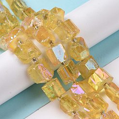 Electroplated Natural Quartz Beads Strands&nbsp;G-G767-02-12