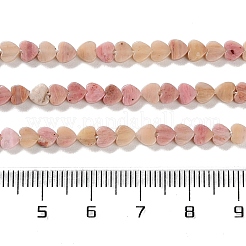 天然石ロードナイトビーズ連売り  ハート  4x4x2mm  穴：1mm  約87~91個/連  13.78''~14.17''（35~36センチメートル）&nbsp;G-M403-A32-01