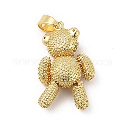 Rack Plating Brass Micro Pave Cubic Zirconia Pendants&nbsp;KK-E072-14G