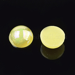 ABSプラスチックパール調カボション  ABカラーメッキ  半円  きいろ  6x3mm  5000個/袋&nbsp;OACR-S025-6mm-05