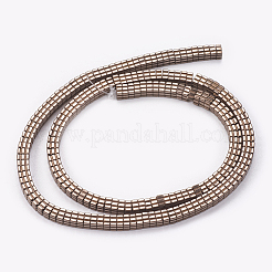 Electroplated Non-magnetic Synthetic Hematite Beads Strands&nbsp;G-P367-D04