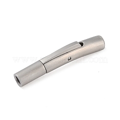 Tarnish Resistant Frosted Column 304 Stainless Steel Bayonet Necklace Clasps&nbsp;STAS-O035-05A