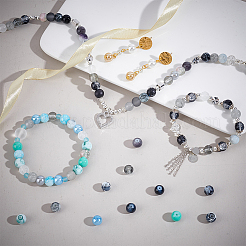 Transparent & Spray Painted Crackle & Imitation Jade Glass Beads&nbsp;GLAA-PH0003-47H