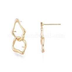 Brass Stud Earring Findings&nbsp;KK-G432-25G