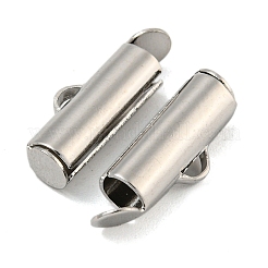 Brass Slide On End Clasp Tubes&nbsp;KK-N254-119P-01
