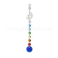 Handmade Lampwork Evil Eye Pendants Decorations&nbsp;HJEW-JM00943