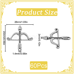 60Pcs Tibetan Style Alloy Pendants&nbsp;TIBEP-SC0002-98