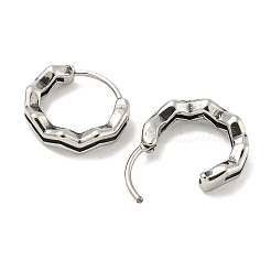 316サージカルステンレスフープピアス  リング  アンティークシルバー  14x4mm&nbsp;EJEW-D096-12AS-17