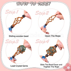 Adjustable Braided Nylon Cord Macrame Pouch Bracelet Making&nbsp;AJEW-SW00013-19