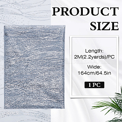 ポリエステルスパンコール生地  ウェディングアクセサリー  濃いグレー  1640mm  約2m / pc&nbsp;DIY-WH0683-52A