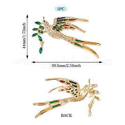 Rhinestone Enamel Pins&nbsp;JEWB-TADJ0001-03A