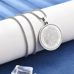 201 Stainless Steel Rhinestone Pendant Necklaces for Women&nbsp;LS-NJEW-U021-02P