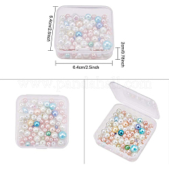 プラスチックビーズ収納ケース  正方形  透明  6.4x6.3x2cm  18個/セット&nbsp;CON-BC0004-67