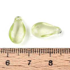 Transparent Glass Teardrop Charms&nbsp;GLAA-T030-03E