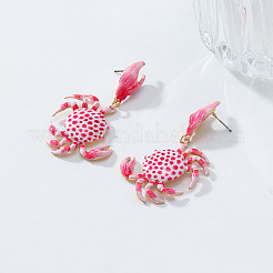 Alloy Enamel Dangle Stud Earrings&nbsp;FS-WG3BEB2-01